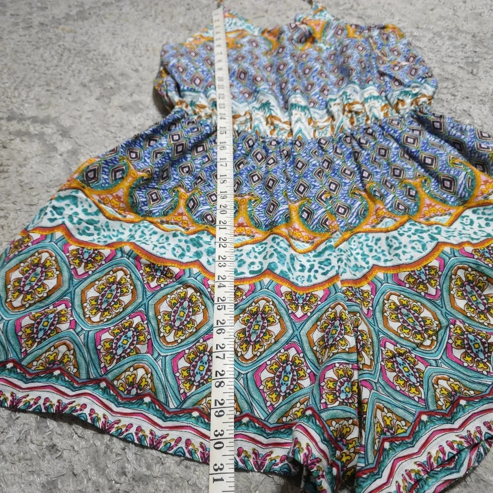 ✨️4/$20 Strappy Geometric Color Kaleidescope Romper, 100 Viscose, M - Picture 14 of 16